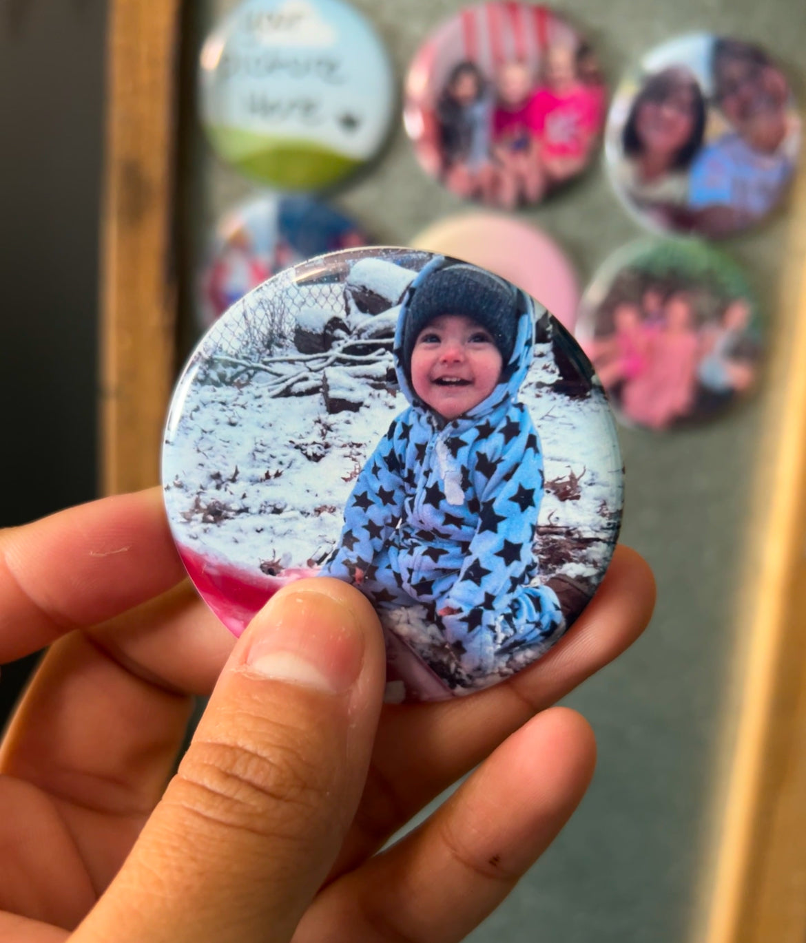 circle Custom Photo Magnet